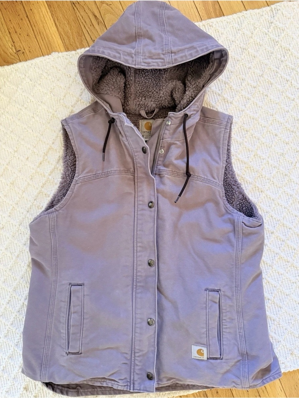 Carhartt Women's Lavender Hooded Sherpa-Lined Vest
